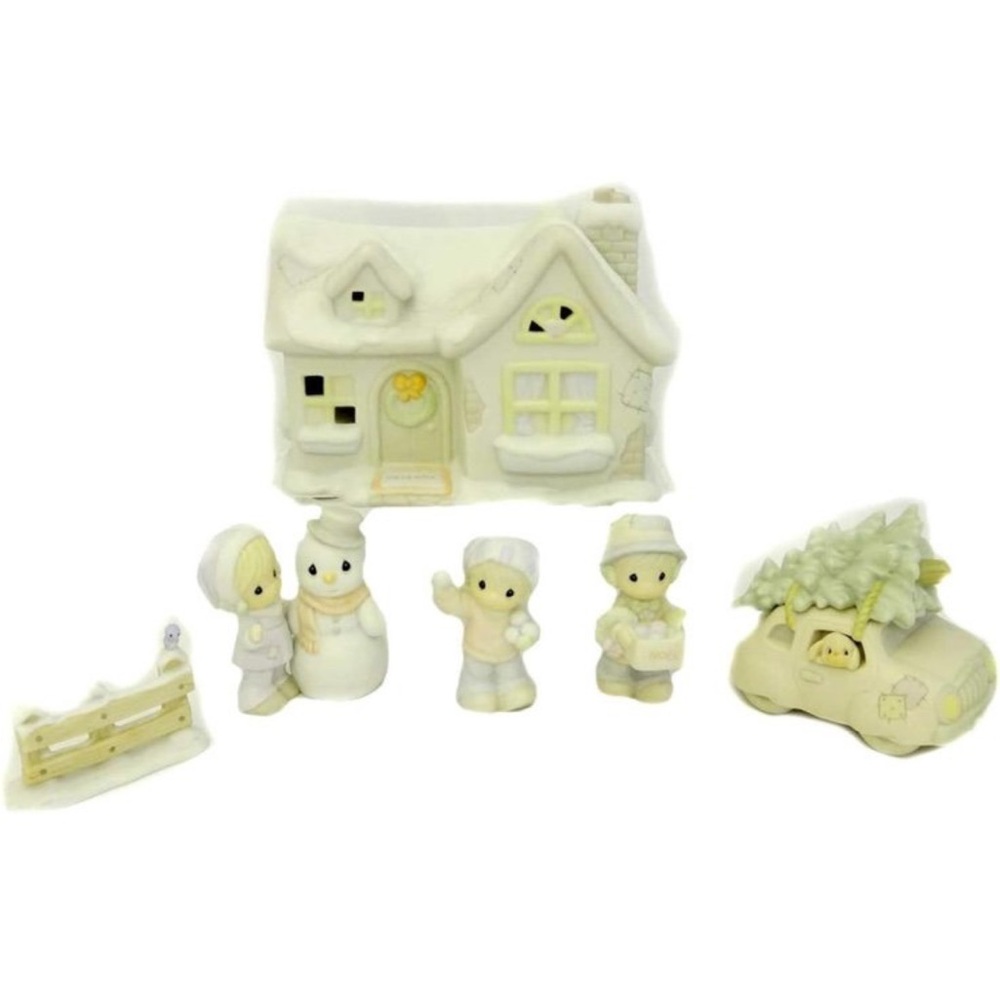 Charming Ceramic Christmas Village Set